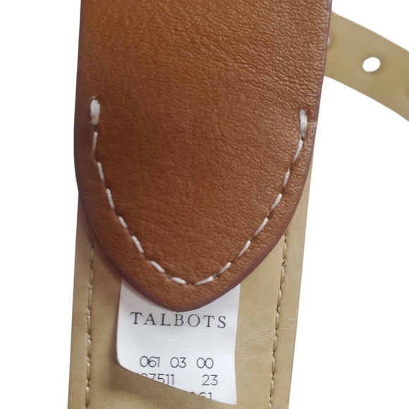 Talbots Pastel Madras Plaid and Leather Belt - Picture 4 of 10